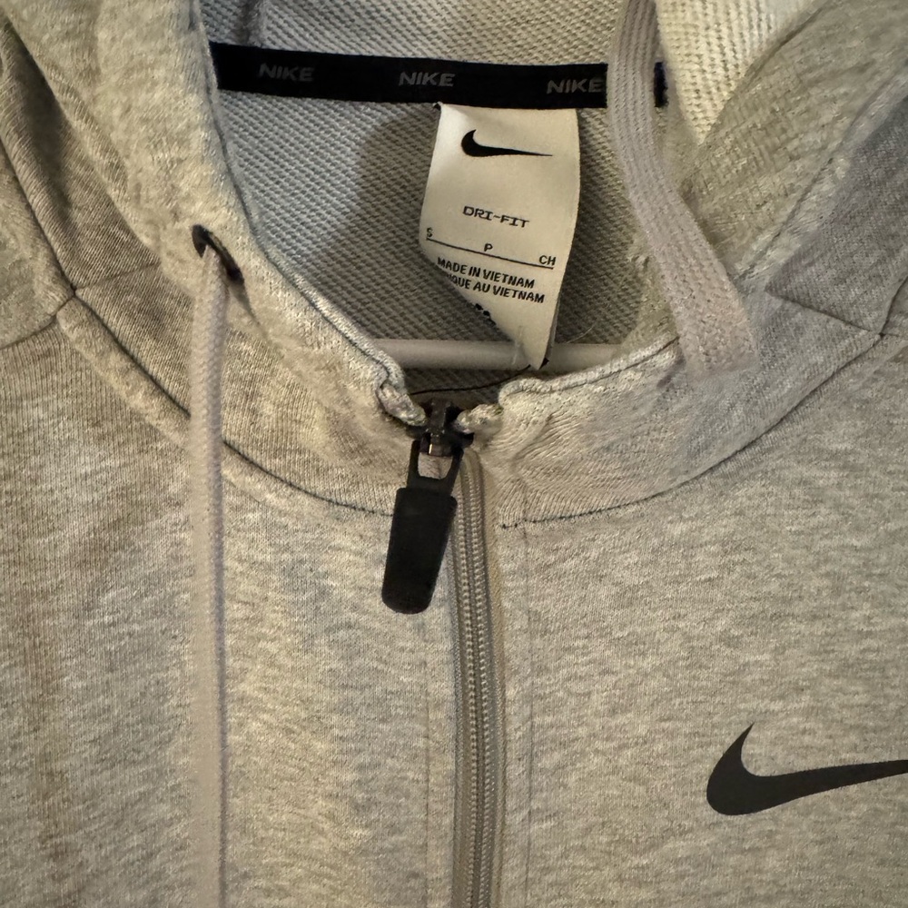Nike Men's Heather Gray Full-Zip Hoodie - Picture 2 of 5